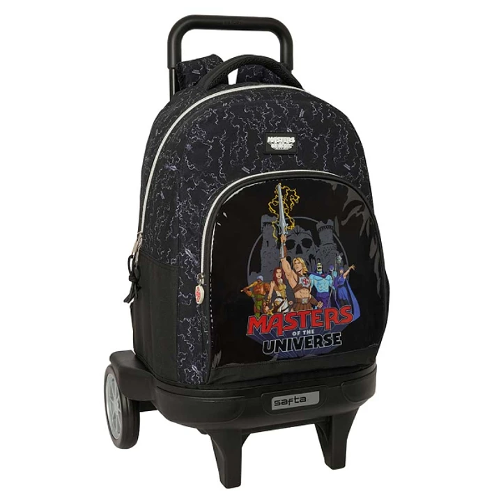 Safta Masters of the Universe Mochila con Carro - Extraible - 33L - Portabotellas - Ruedas Antivibracion - Doble Tirador - Asa de Mano - Bolsillo Fron 1