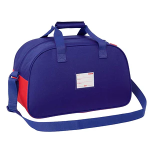 Safta Atletico de Madrid Bolsa de Deporte - Bolsillo Frontal - Bandolera Ajustable - Asa Forrada - Tirador Doble - Base con Tacos - Fondo Extraible - 