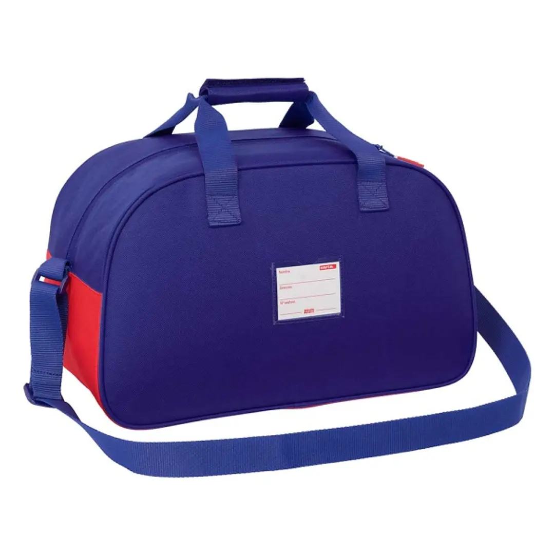 Safta Atletico de Madrid Bolsa de Deporte - Bolsillo Frontal - Bandolera Ajustable - Asa Forrada - Tirador Doble - Base con Tacos - Fondo Extraible -  1