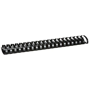 Fellowes Pack de 50 Canutillos de Plastico 51mm - Hasta 450 Hojas - Facil de Utilizar y Flexible - Alta Calidad - Color Negro