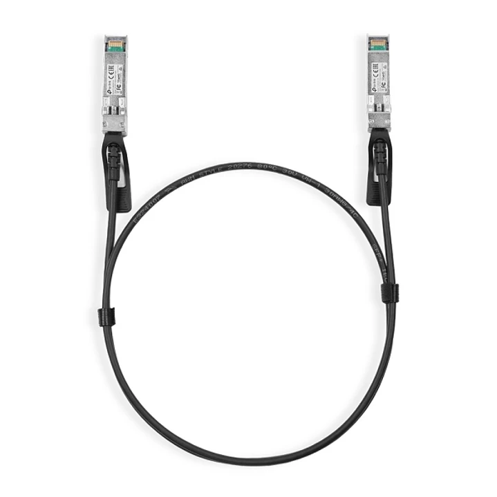 TP-Link Omada SM5220-1M Cable de Conexion Directa de 1m - Velocidad hasta 10Gbps - Conector 10G SFP+ - Cobre Plateado - Color Negro 1
