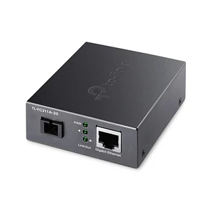 TP-Link Omada FC311A-20 Convertidor de Fibra a RJ45 - Fibra hasta 20km - Velocidad hasta 1Gbps - Auto Negociacion - Tecnologia WDM - Color Gris Oscuro