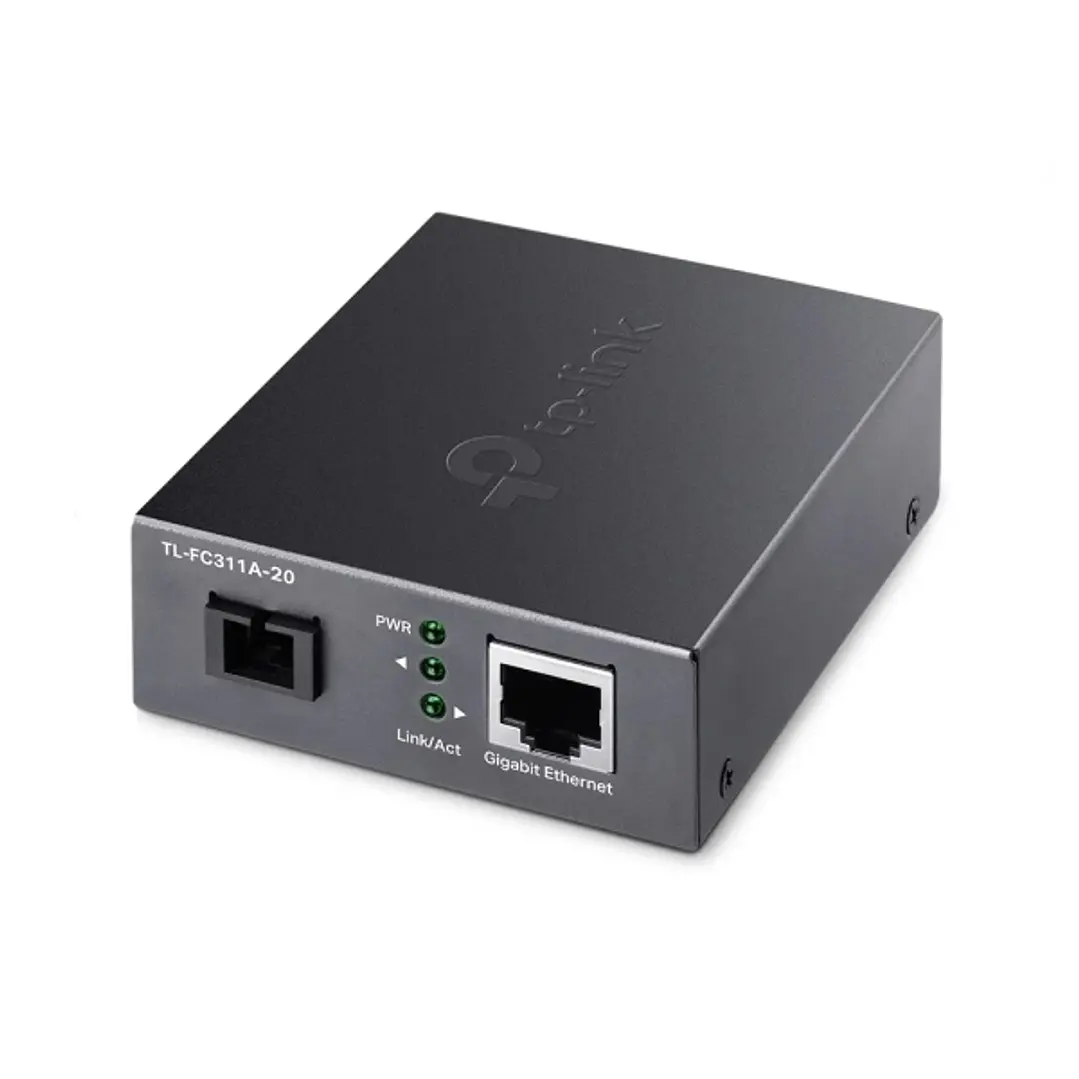 TP-Link Omada FC311A-20 Convertidor de Fibra a RJ45 - Fibra hasta 20km - Velocidad hasta 1Gbps - Auto Negociacion - Tecnologia WDM - Color Gris Oscuro 1
