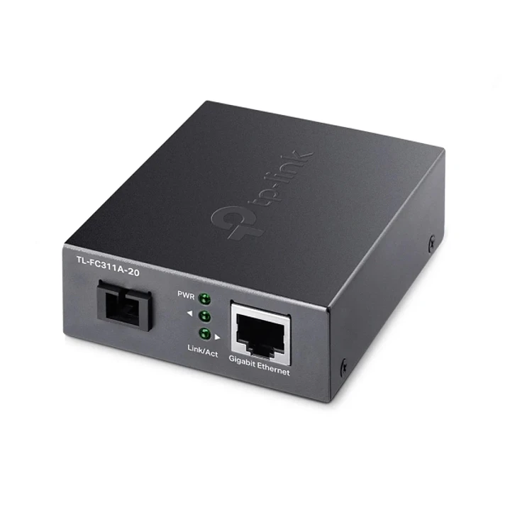 TP-Link Omada FC311A-20 Convertidor de Fibra a RJ45 - Fibra hasta 20km - Velocidad hasta 1Gbps - Auto Negociacion - Tecnologia WDM - Color Gris Oscuro 1
