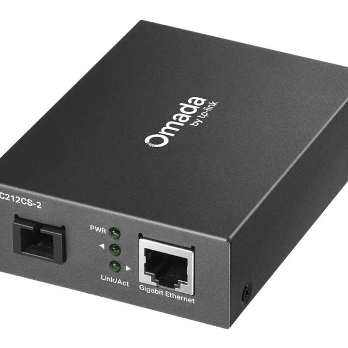 TP-Link Omada MC212CS-20 Convertidor de Fibra a RJ45 - Fibra hasta 20km - Velocidad hasta 1Gbps - Ethernet - Tecnologia WDM - Color Gris Oscuro 1