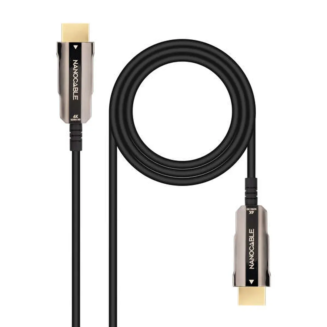Nanocable Cable HDMI v2.0 AOC Macho a HDMI v2.0 Macho 15m - 4K@60Hz 18Gbps - Color Negro 1