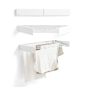 Innovagoods Dryva 80 Tendedero de Pared Extensible - Retractil - Incluye Accesorios de Montaje - Plegable - Resistente a la Corrosion - 5 Barras - 80x