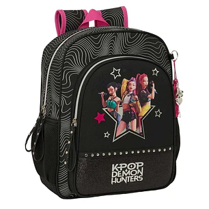 Safta K-Pop Demon Hunters Energy Mochila - 15L - Adaptable a Carro - Bolsillo Frontal - Portabotellas - Cremallera con Doble Tirador - Asa de Mano - E