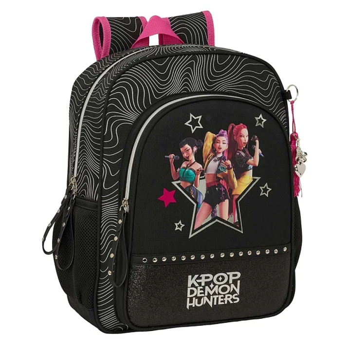 Safta K-Pop Demon Hunters Energy Mochila - 15L - Adaptable a Carro - Bolsillo Frontal - Portabotellas - Cremallera con Doble Tirador - Asa de Mano - E 1