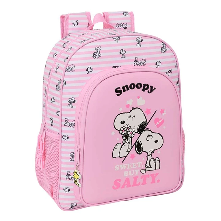 Safta Snoopy Mochila - 15L - Adaptable a Carro - Bolsillo Frontal - Portabotellas - Cremallera con Doble Tirador - Asa de Mano - Hombreras y Espalda A 1