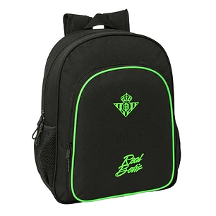 Safta Real Betis Balompie Mochila - 15L - Adaptable a Carro - Bolsillo Frontal - Portabotellas - Cremallera con Doble Tirador - Asa de Mano - Hombrera