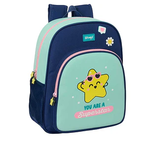 Safta Mr. Wonderful Estrella Mochila - 15L - Adaptable a Carro - Bolsillo Frontal - Portabotellas - Cremallera con Doble Tirador - Asa de Mano - Espal