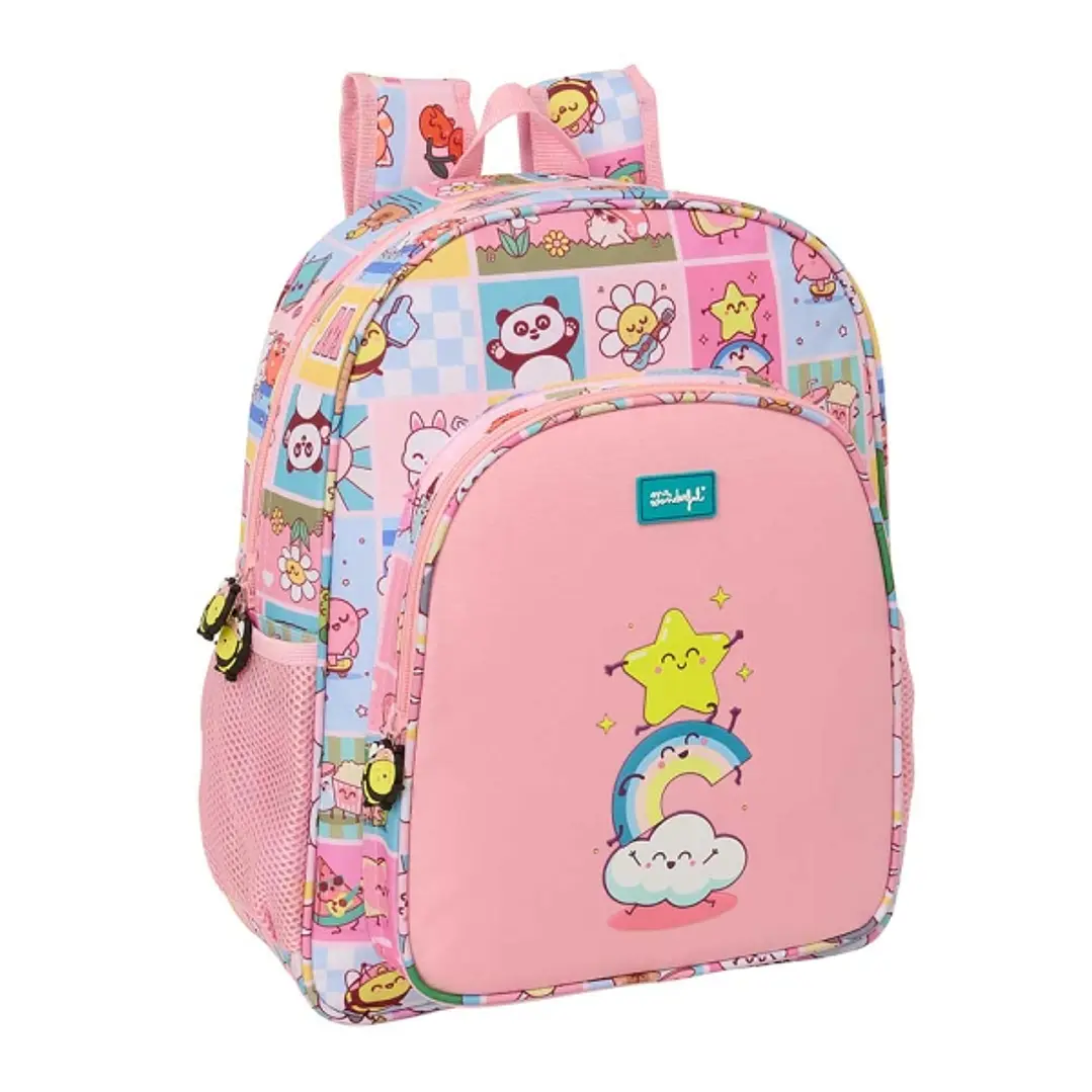 Safta Mr. Wonderful Comic Mochila - 15L - Adaptable a Carro - Bolsillo Frontal - Portabotellas - Cremallera con Doble Tirador - Asa de Mano - Hombrera 1