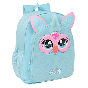 Safta Furby Mochila - Adaptable a Carro - Portabotellas - Tirador Doble - Hombreras Ergonomicas Acolchadas - Bolsillo Frontal - Asa de Mano Superior -