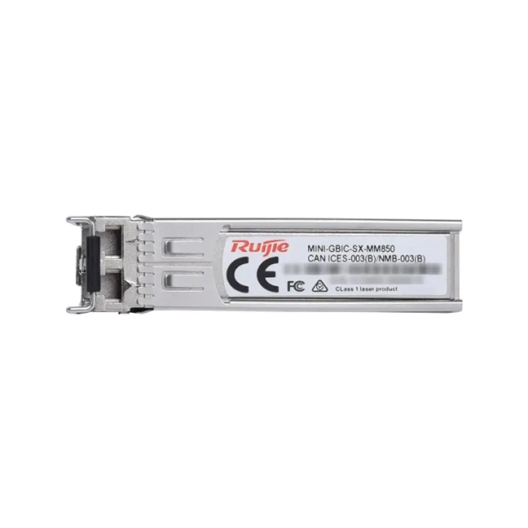 Ruijie MINI-GBIC-SX-MM850 Modulo Transceptor SFP - 1000Base-SX - Fibra Optica hasta 550m - Conector LC - Longitud de Onda de 850nm - Color Acero 1