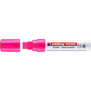 Edding 4090 Rotulador de Tiza Liquida - Punta Biselada - Trazo entre 4 y 15mm - Olor Neutro - Color Rosa Neon