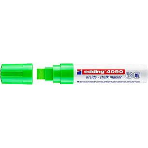 Edding 4090 Rotulador de Tiza Liquida - Punta Biselada - Trazo entre 4 y 15mm - Olor Neutro - Color Verde Claro