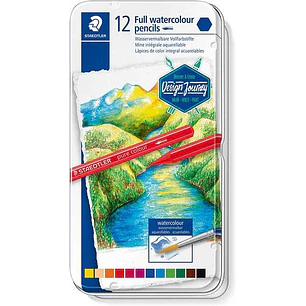 Staedtler 146 10G Pack de 12 Lapices de Colores Acuarelables - Sin Madera - Colores Surtidos