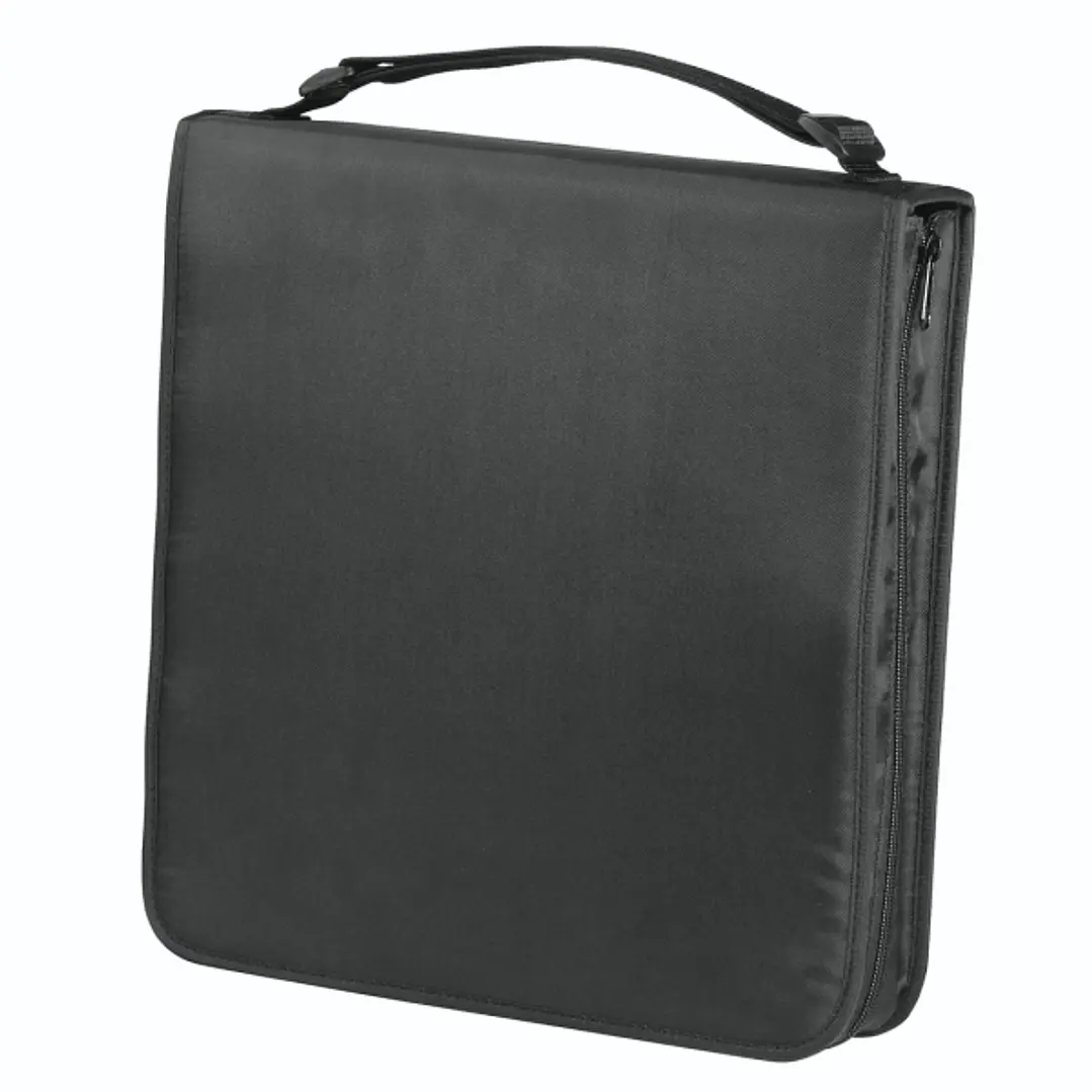 Hama Antistatic Archivador de Nylon para 160 CDs/DVDs - Fundas de Poliester - Proteccion contra Cargas Electrostaticas - 30.4x33.5x6.8cm - Color Negro 1