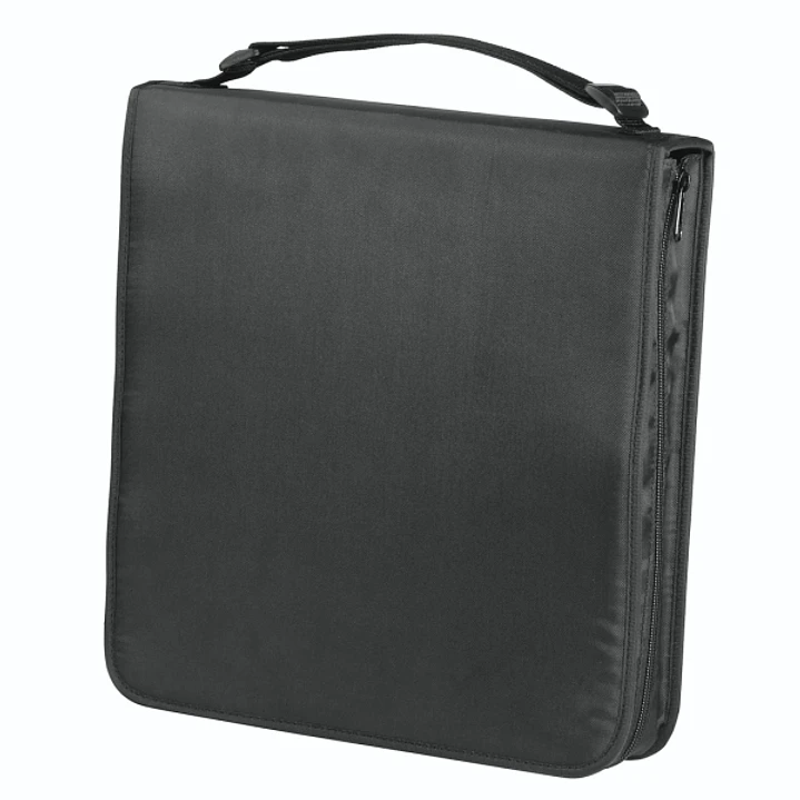 Hama Antistatic Archivador de Nylon para 160 CDs/DVDs - Fundas de Poliester - Proteccion contra Cargas Electrostaticas - 30.4x33.5x6.8cm - Color Negro 1