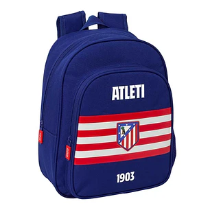 Safta Atletico de Madrid Mochila Infantil - Portabotellas - Bolsillo Frontal - Asa de Mano - Adaptable a Carro - Hombreras Acolchadas - 27x33x10cm - C