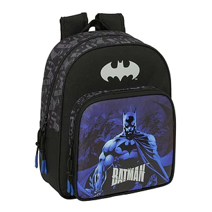 Safta Batman Mochila Infantil - Adaptable a Carro - Portabotellas - Hombreras Acolchadas - Bolsillo Frontal - Asa Superior - 9L - 270x100x330mm - Colo