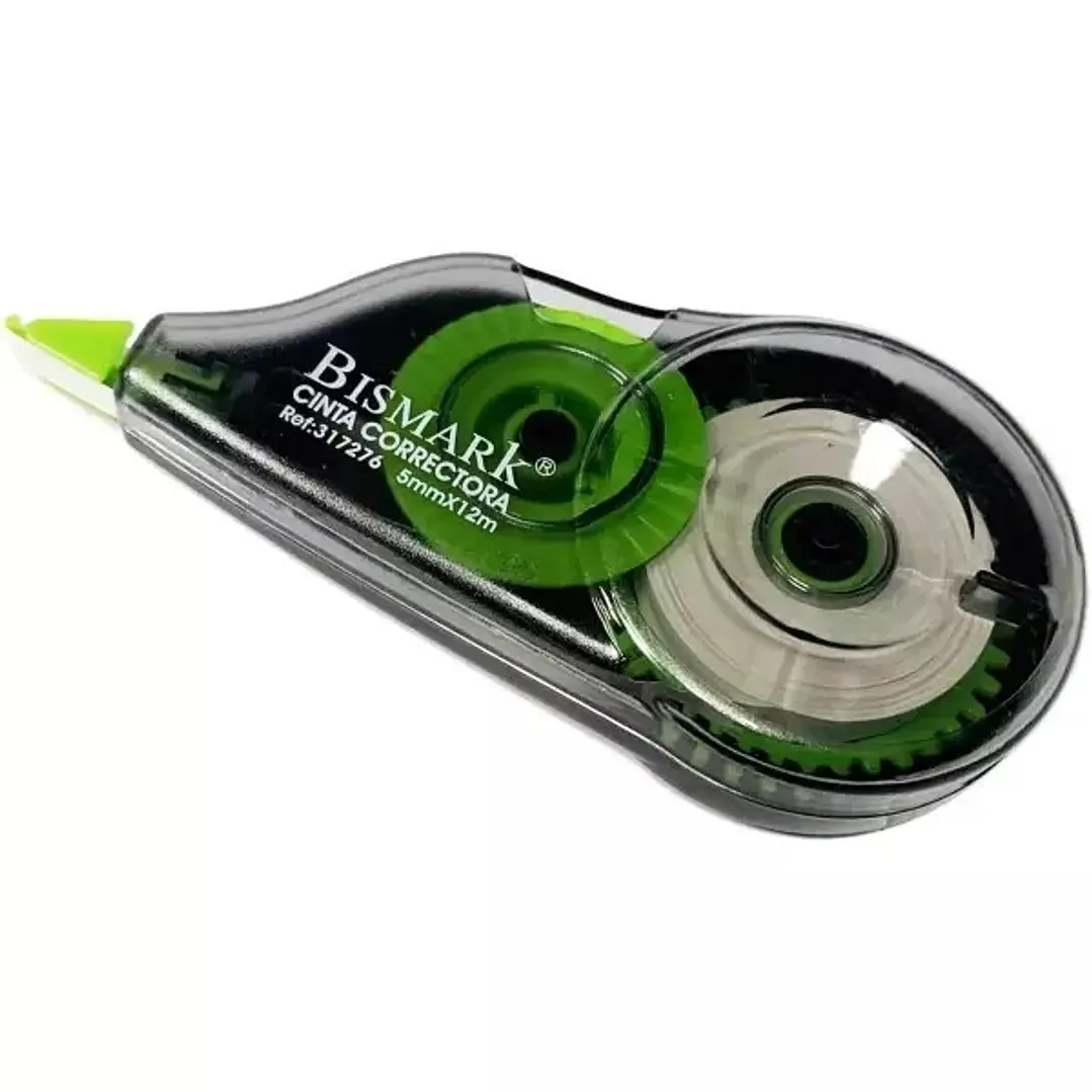 Bismark Cinta Correctora 5mm x 12m - Cuerpo Transparente - Forma Ergonomica 1