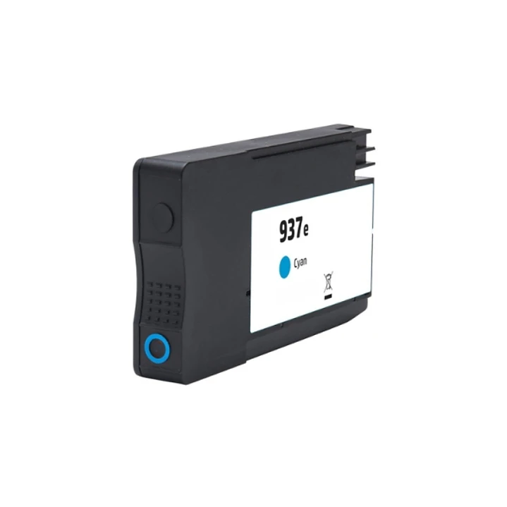 Generico HP 937e XL Cyan Cartucho de Tinta Pigmentada - Reemplaza 4S6W6NE/4S6W2NE (Chip reforzado contra actualizaciones) 1