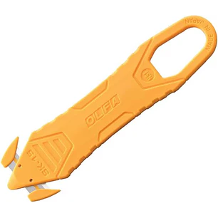 Olfa Pack de 10 Cutters Pequeños Desechables con Hojas Ocultas - Acero Inoxidable - Certificacion NSF - Maxima Seguridad - Uso Ambidiestro