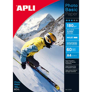 Apli Papel Fotografico Photobasic A4 180g 60 Hojas