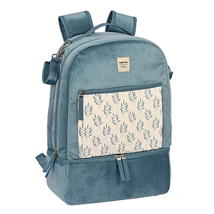 Safta Leaves Mochila para Carrito Bebe de 19.4L - Cremallera Doble - Bolsillo Frontal - Bolsillo Termo - Bolsillo Lateral para Biberones - 300x150x430