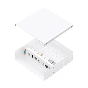 Aisens Caja de Conexiones VGA, Jack 3.5, 2x HDM, 2x USB-B, 2x RJ45 Cat.6A STP - Color Blanco