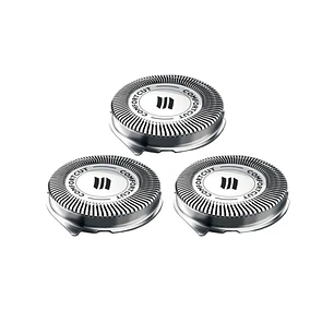 Philips Pack de 3 Cabezales de Recambio para Afeitadoras Series 1000 y 3000 - Cuchillas Autoafilables - Seguimiento de Contornos - Color Acero