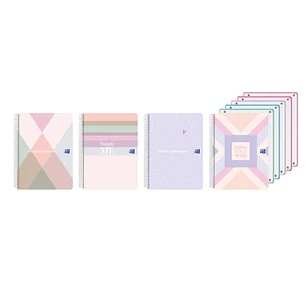 Oxford Cuaderno de Espiral - Formato A4+ - 120 Hojas - Cuadricula 5x5mm - Tapa de Plastico - Anti Traspaso de Tinta - Digitalizacion de Textos con App