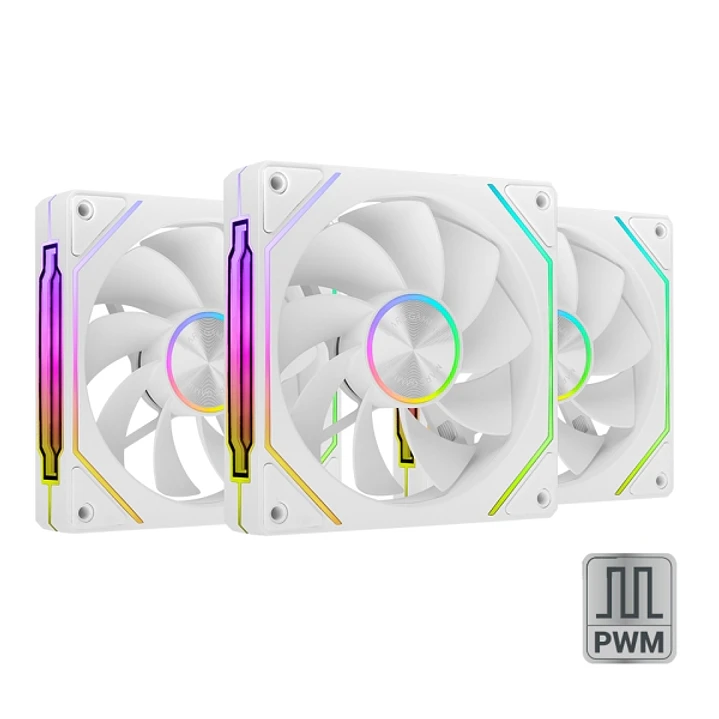 Mars Gaming MF-LINKFINITYKIT2R Pack de 3 Ventiladores de 120mm - Iluminacion ARGB Infinity Mirror - Silencioso 12dB - Modular Linkfinity Magnetico - C 1
