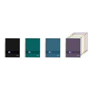 Oxford Cuaderno de Espiral - Formato A4+ - 120 Hojas - Rayado Horizontal 1 Linea - Tapa Extradura - Anti Traspaso de Tinta - Digitalizacion de Textos 