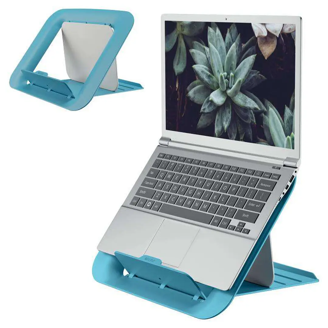 Leitz Ergo Cosy Soporte Ajustable para Portatil - Diseño Ergonomico - Altura Ajustable - Color Azul 1