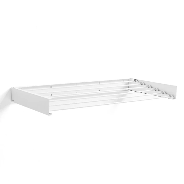 Innovagoods Dryva 100 Tendedero de Pared Extensible - Retractil - Incluye Accesorios de Montaje - Plegable - Resistente a la Corrosion - 6 Barras - 10 1