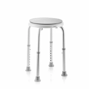 Innovagoods Roshawer Taburete de Aseo Giratorio - Altura Regulable - Asiento Giratorio - Antideslizante - Resistente - Facil Montaje - Soporta hasta 1