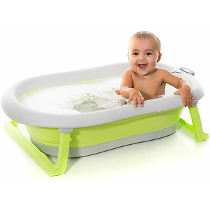 Innovagoods Fovibath Bañera Plegable Evolutiva - Capacidad 38L - Soporta hasta 30kg - Termometro Digital con Sensor - Antideslizante - Facil Limpieza 