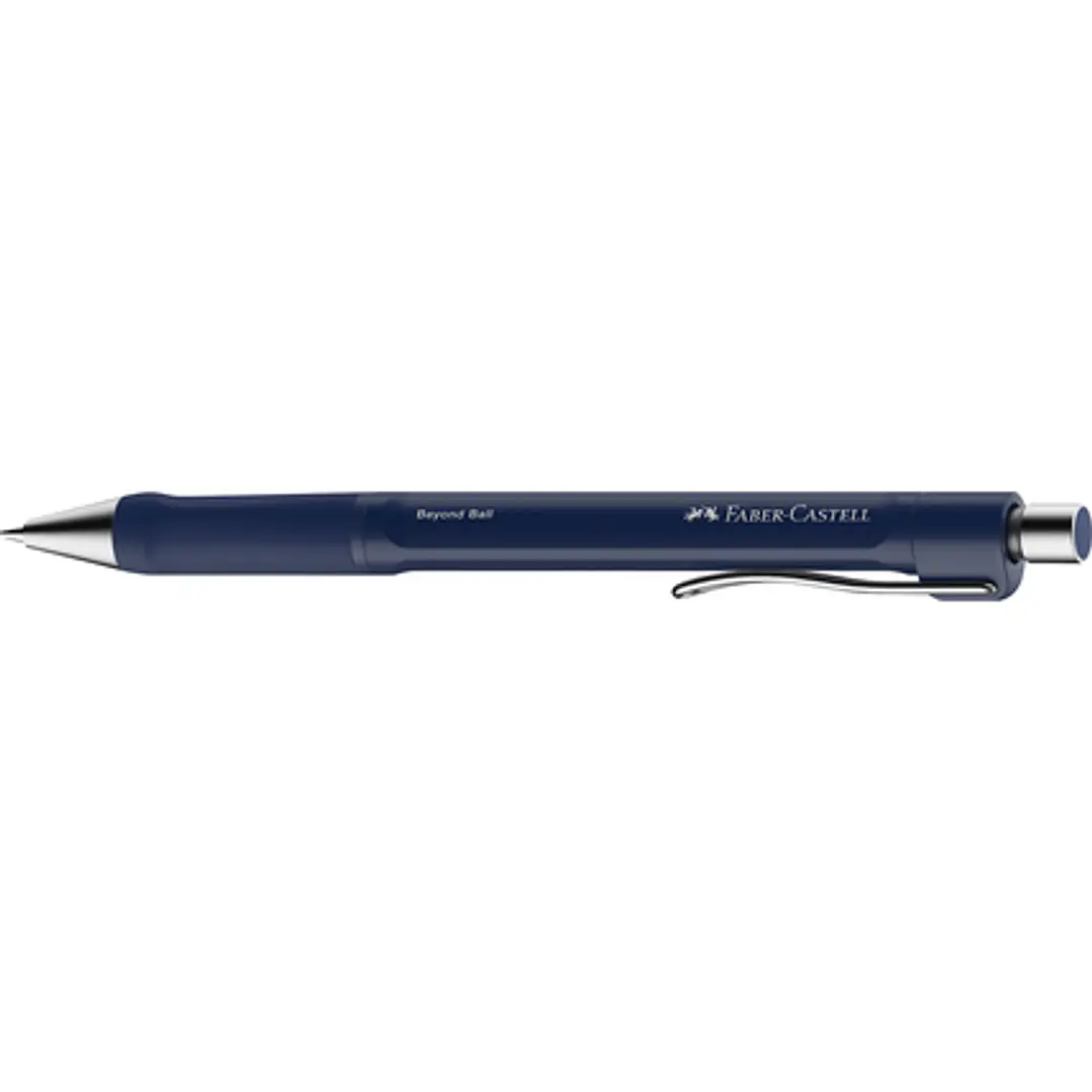 Faber-Castell Beyond Ball Boligrafo Retractil - Punta 1mm - Trazo de 0.5mm - Grip de Agarre - Tinta Azul - Color del Cuerpo Azul 1