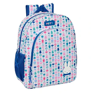 Safta Miffy Bunny Mochila - Adaptable a Carro - Bolsillo Frontal - Portabotellas - Cremallera con Doble Tirador - Asa de Mano - Hombreras y Espalda Ac