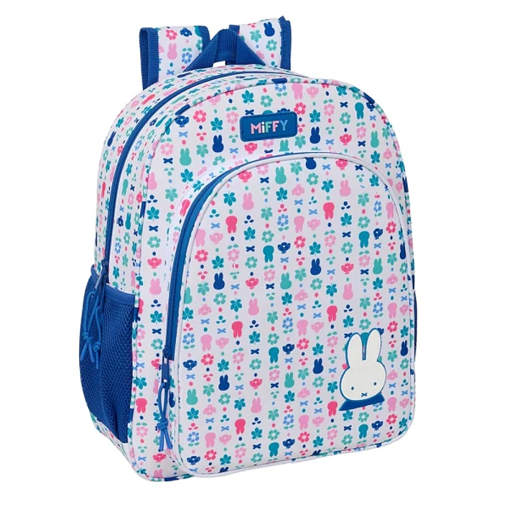 Safta Miffy Bunny Mochila - Adaptable a Carro - Bolsillo Frontal - Portabotellas - Cremallera con Doble Tirador - Asa de Mano - Hombreras y Espalda Ac 1