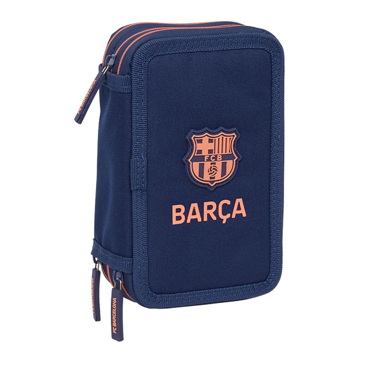 Safta F.C.Barcelona 2ª Equipacion Plumier de 3 Pisos - 37 Piezas - 1.3L - Goma - Lapiz - Boligrafos - Sacapuntas - Reglas - 16 Colores - 14 Rotuladore 1