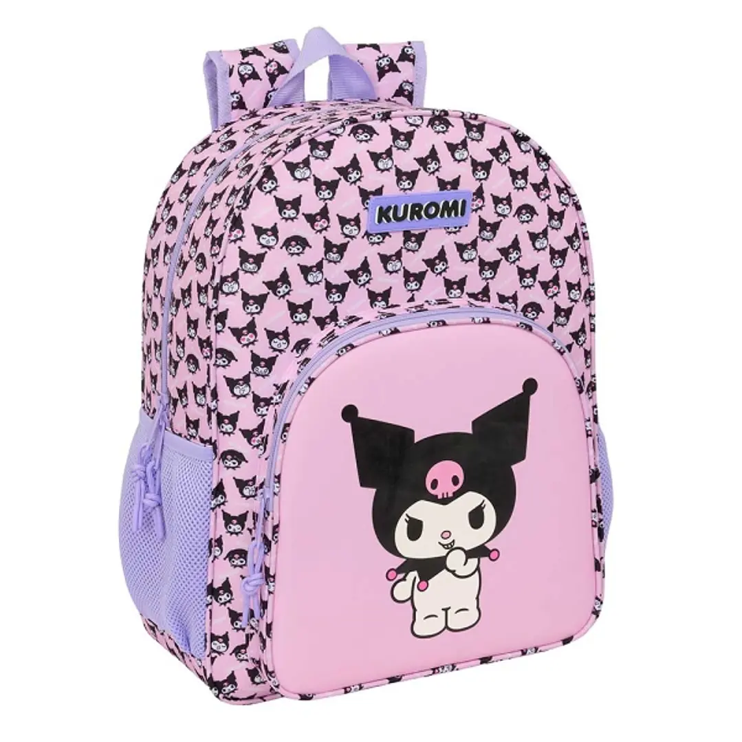 Safta Kuromi Mochila - Adaptable a Carro - Bolsillo Frontal - Portabotellas - Cremallera con Doble Tirador - Asa de Mano - Hombreras y Espalda Acolcha 1