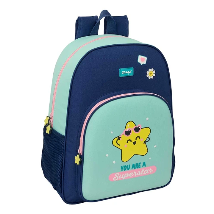 Safta Mr. Wonderful Estrella Mochila - Adaptable a Carro - Bolsillo Frontal - Portabotellas - Cremallera con Doble Tirador - Asa de Mano - Espalda Aco 1