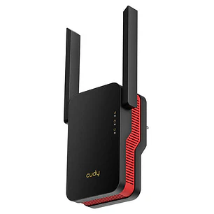 Cudy RE3000 Extensor de Rango AX3000 WiFi 6 Doble Banda - Hasta 2402Mbps - Boton WPS - 2 Antenas Externas + 1 Interna - Compatible con OFDMA, Beamform