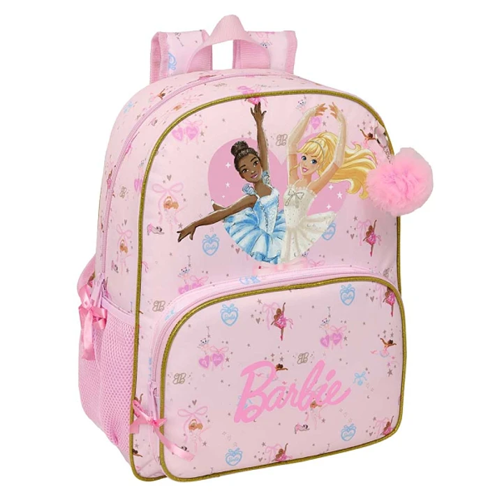 Safta Barbie Ballet Mochila - Adaptable a Carro - Bolsillo Frontal - Portabotellas - Cremallera con Doble Tirador - Asa de Mano - Hombreras y Espalda  1
