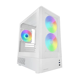 Mars Gaming MC-ONYX Minitorre Micro-ATX/Mini-ITX - 3 Ventiladores ARGB FDB de 120mm - Vidrio Templado - USB 3.0 - USB 2.0 - Audio - 4 Ranuras de Expan