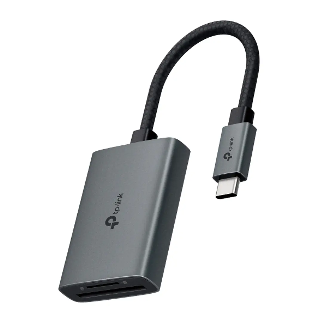 TP-Link UA430C Lector de Tarjetas SD y MicroSD - Velocidad hasta 5Gbps - Cable USB-C de 15cm - Capacidad Maxima 2TB - Plug and Play - Aluminio - Color 1